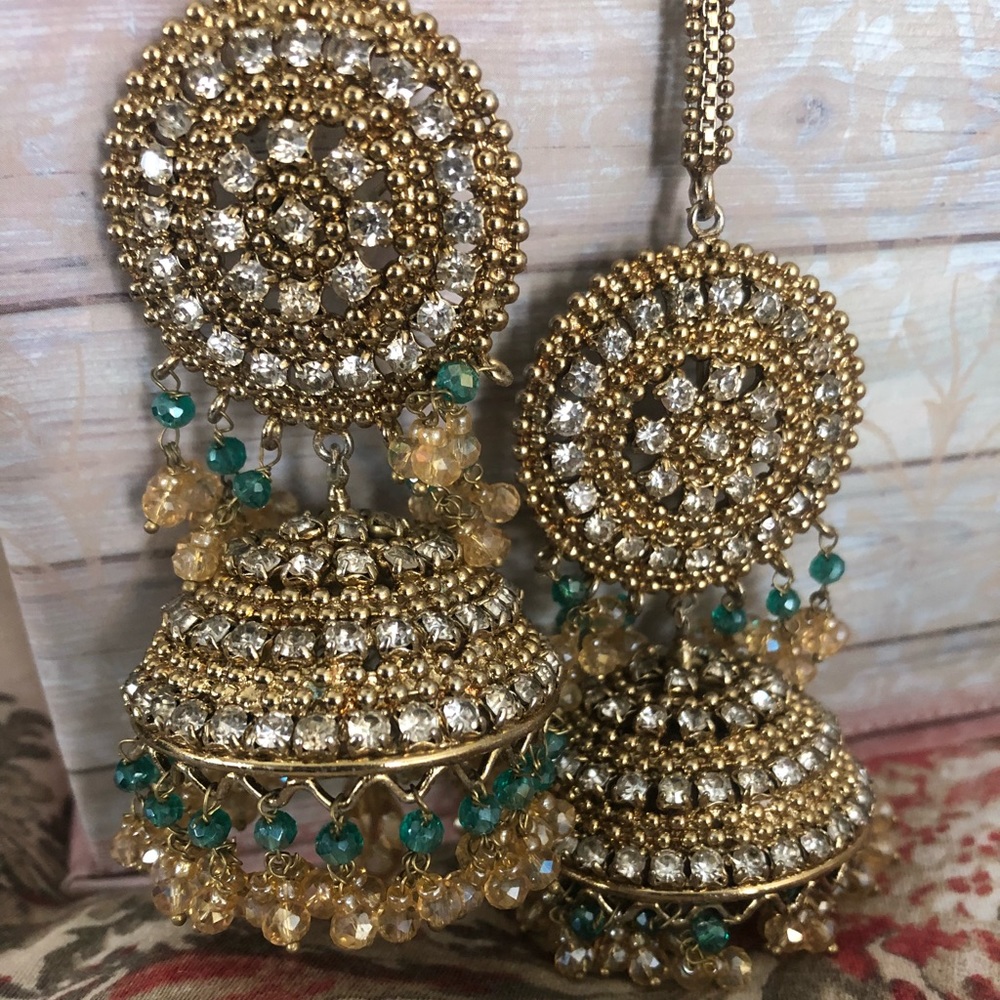 Pakistani Indian earrings jhumki